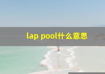 lap pool什么意思